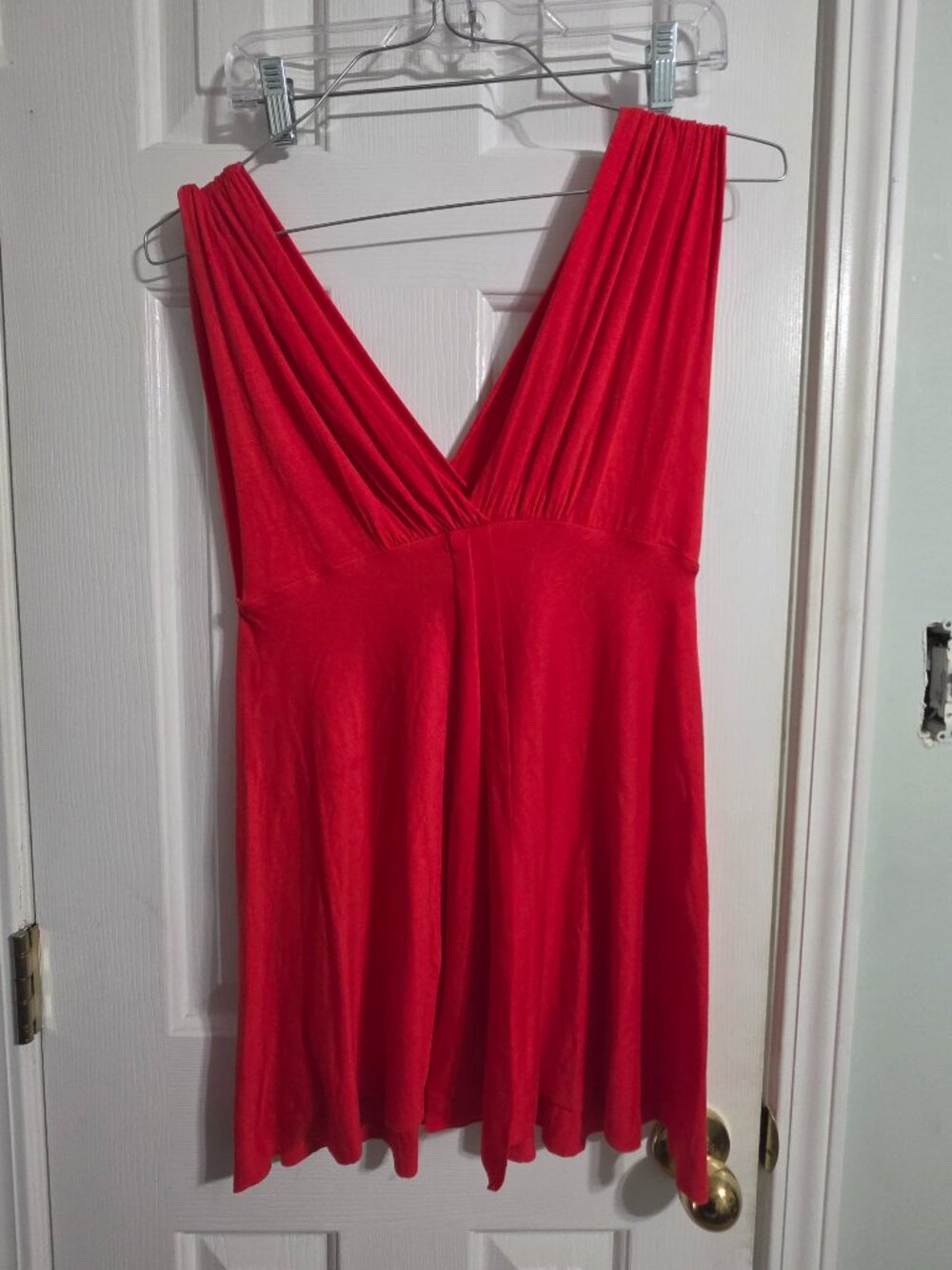 Free People Low Cut Top (orange/red)